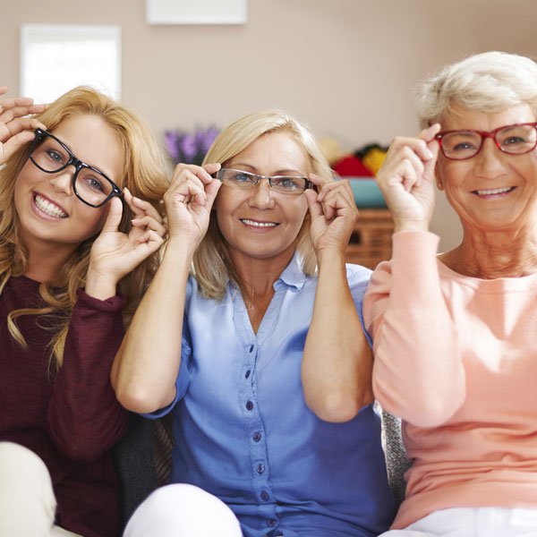 Family with glasses